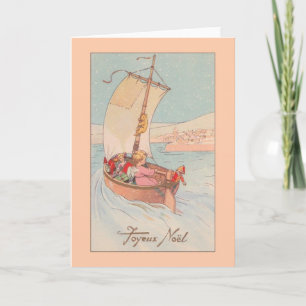 Vintage French Frohe Weihnachten Christmas Card