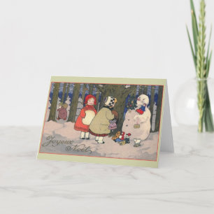 Vintage French Frohe Weihnachten Christmas Card