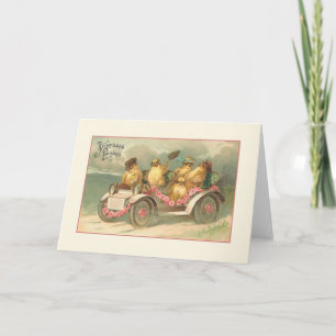Vintage French Fröhliche Ostern Easter Card Feiertagskarte