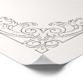 Vintage French Landscape Monogram Wedding Poster (Ecke)