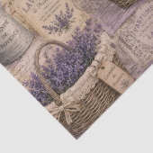 Vintage French Lavender Bees Wicker Baskets Seidenpapier (Detail)