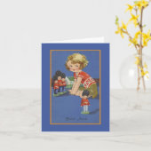 Vintage French New Year Gute Anné Greeting Karte (Gelbe Blume)