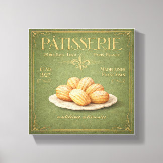 Vintage French Patisserie Madeleines Canvas Art Leinwanddruck