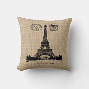 Vintage French Postcard Pillow Kissen