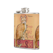 Vintage French Poster Style Orange Cat Flachmann (Links)
