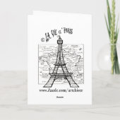 VINTAGE FRENCH POSTERART GREETING CARD KARTE (Rückseite)