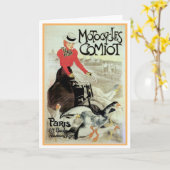 VINTAGE FRENCH POSTERART GREETING CARD KARTE (Gelbe Blume)