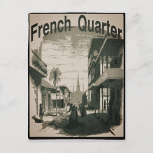 Vintage French Quarter, Orleans Postkarte