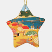 Vintage French Riviera Beach Keramik Ornament (Links)