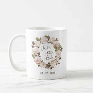 Vintage-French-Rosen Vater-der-Braut-Tasse Kaffeetasse