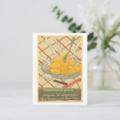 Vintage French "Save Bread by Eating Potatoes"  Postkarte (Stehend Vorderseite)