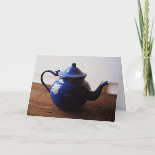 Vintage French Teapot Card Dankeskarte (Vorderseite)
