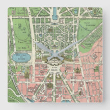 Vintage French Versailles illustration map