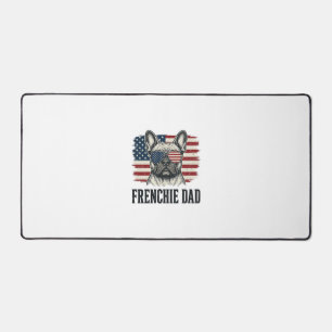Vintage Frenchie Dad Patriotisches Bulldog-Shirt_1 Schreibtischunterlage
