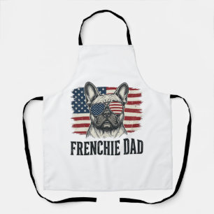 Vintage Frenchie Dad Patriotisches Bulldog-Shirt_1 Schürze
