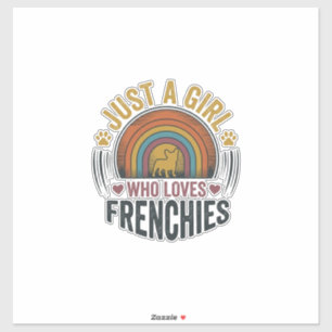 Vintage-Frenchie-Hundeliebhaber-Shirt-Design für M Aufkleber