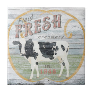 Vintage Fresh Creamery Kuh Fliese