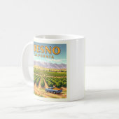 Vintage Fresno California Kaffeetasse (Vorderseite Links)