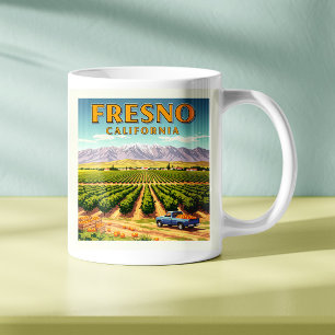 Vintage Fresno Kalifornien Kaffeetasse