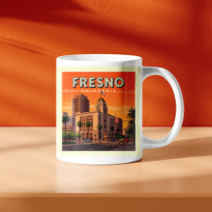 Vintage Fresno Kalifornien Kaffeetasse