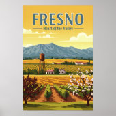 Vintage Fresno Poster (Vorne)