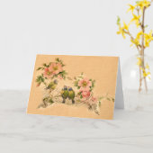 Vintage Freunde - Blumenkarte und Vogelkarte Karte (Gelbe Blume)