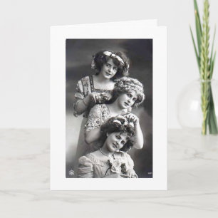 Vintage - Freunde sind wie Schokoladenstückchen, Karte
