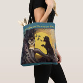 Vintage Freunde und Feinde Halloween Tote Tag Tasche (Von Nahem)