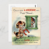 Vintage Freundschaftspostkarte Postkarte (Vorne/Hinten)