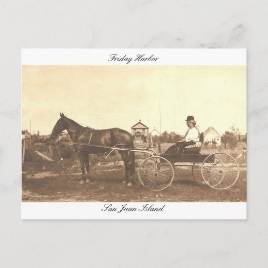 Vintage Friday Harbor Postkarte (Vorderseite)