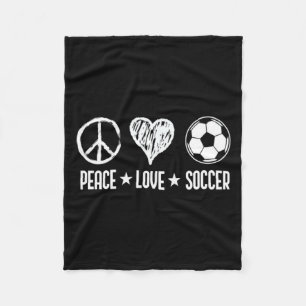 Vintage-Frieden-Liebe-Fußball-Fußball-Fußballspiel Fleecedecke