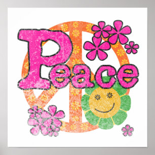 Vintage FriedensT - Shirts und -geschenke Poster