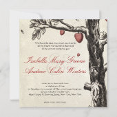 Vintage Friedenstruppen in der Liebe - Hochzeit Einladung (Rückseite)