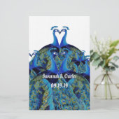 Vintage Friedenstruppen Kissing Wedding Stationery Briefpapier (Stehend Vorderseite)