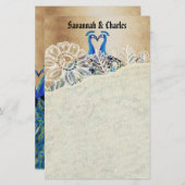 Vintage Friedenstruppen Küssen Hochzeitsgeschenke Briefpapier (Vorne/Hinten)