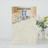 Vintage Friedenstruppen Küssen Hochzeitsgeschenke Briefpapier (Stehend Vorderseite)