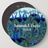 Vintage Friedenstruppen Küssen Hochzeitsgeschenke Button (Vorne & Hinten)