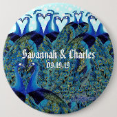 Vintage Friedenstruppen Küssen Hochzeitsgeschenke Button (Vorderseite)