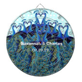 Vintage Friedenstruppen Küssen Hochzeitsgeschenke Dartscheibe (vorne)