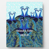 Vintage Friedenstruppen Küssen Hochzeitsgeschenke Fotoplatte (Vorderseite)