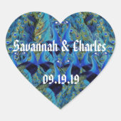 Vintage Friedenstruppen Küssen Hochzeitsgeschenke Herz-Aufkleber (Vorderseite)