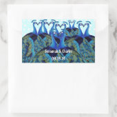 Vintage Friedenstruppen Küssen Hochzeitsgeschenke Rechteckiger Aufkleber (Tasche)