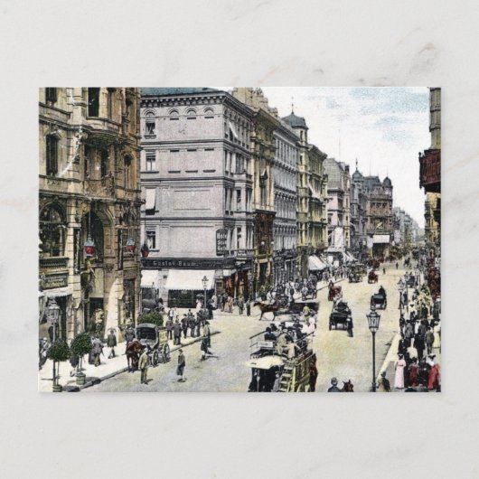 Vintage Friedrichstraße 1890er Postkarte (Vorderseite)