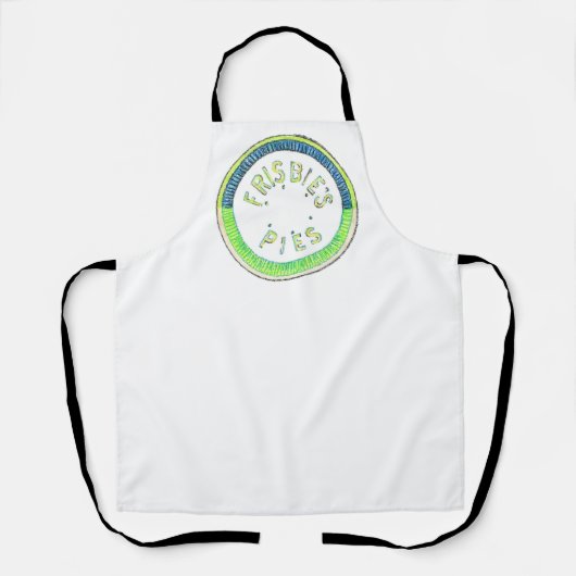 Vintage Frisbie Pie Tin Schürze Blau (Vorderseite)