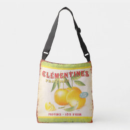 Vintage frische französische Clementinen Tragetaschen Mit Langen Trägern