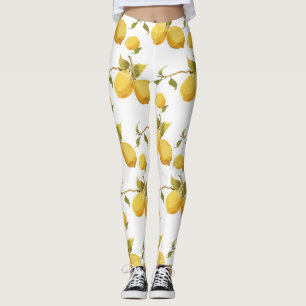 Vintage frische Zitronen: Einfach gehaltenes Desig Leggings