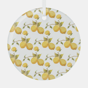 Vintage frische Zitronen: Einfach gehaltenes Desig Ornament Aus Glas