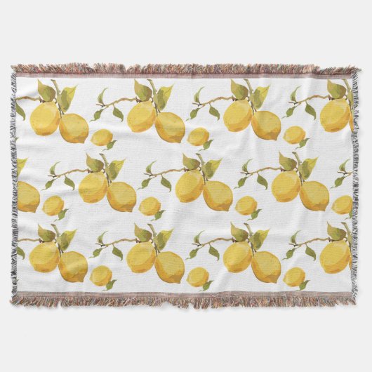 Vintage frische Zitronen: einfaches Design Decke (Vorderseite)