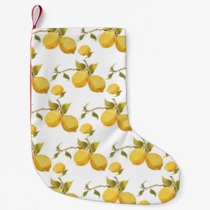 Vintage frische Zitronen: einfaches Design Kleiner Weihnachtsstrumpf