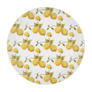 Vintage frische Zitronen: einfaches Design Schneidebrett